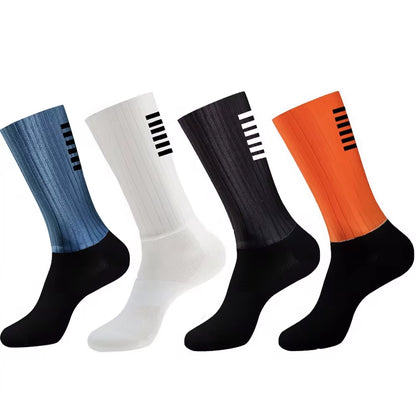 Silicone Cycling Aero Socks anti Socks Slip Men Bicycle Sport Running Bike Socks